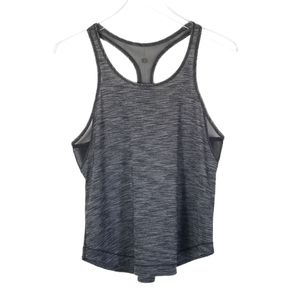 LULULEMON Long Distance Tank Size 6 Heathered Black First Release Racerback Mesh